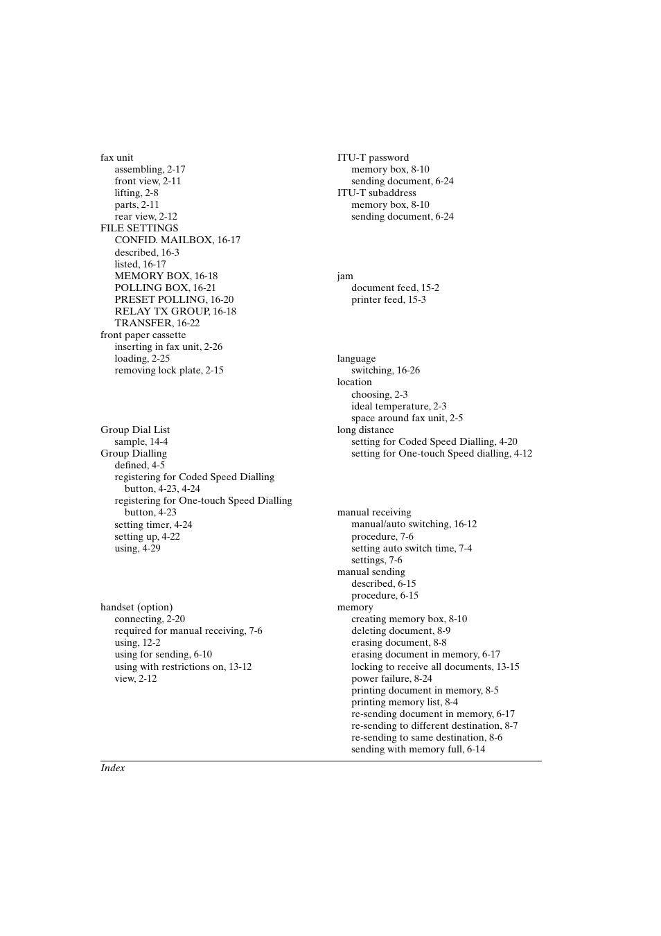 Canon FAX-L800 User Manual | Page 363 / 370