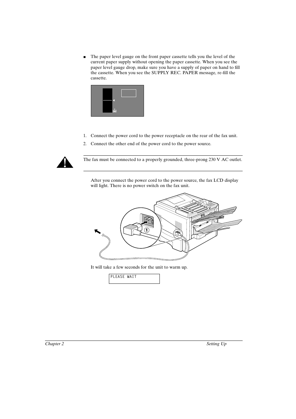 A4 turning on the power | Canon FAX-L800 User Manual | Page 41 / 370
