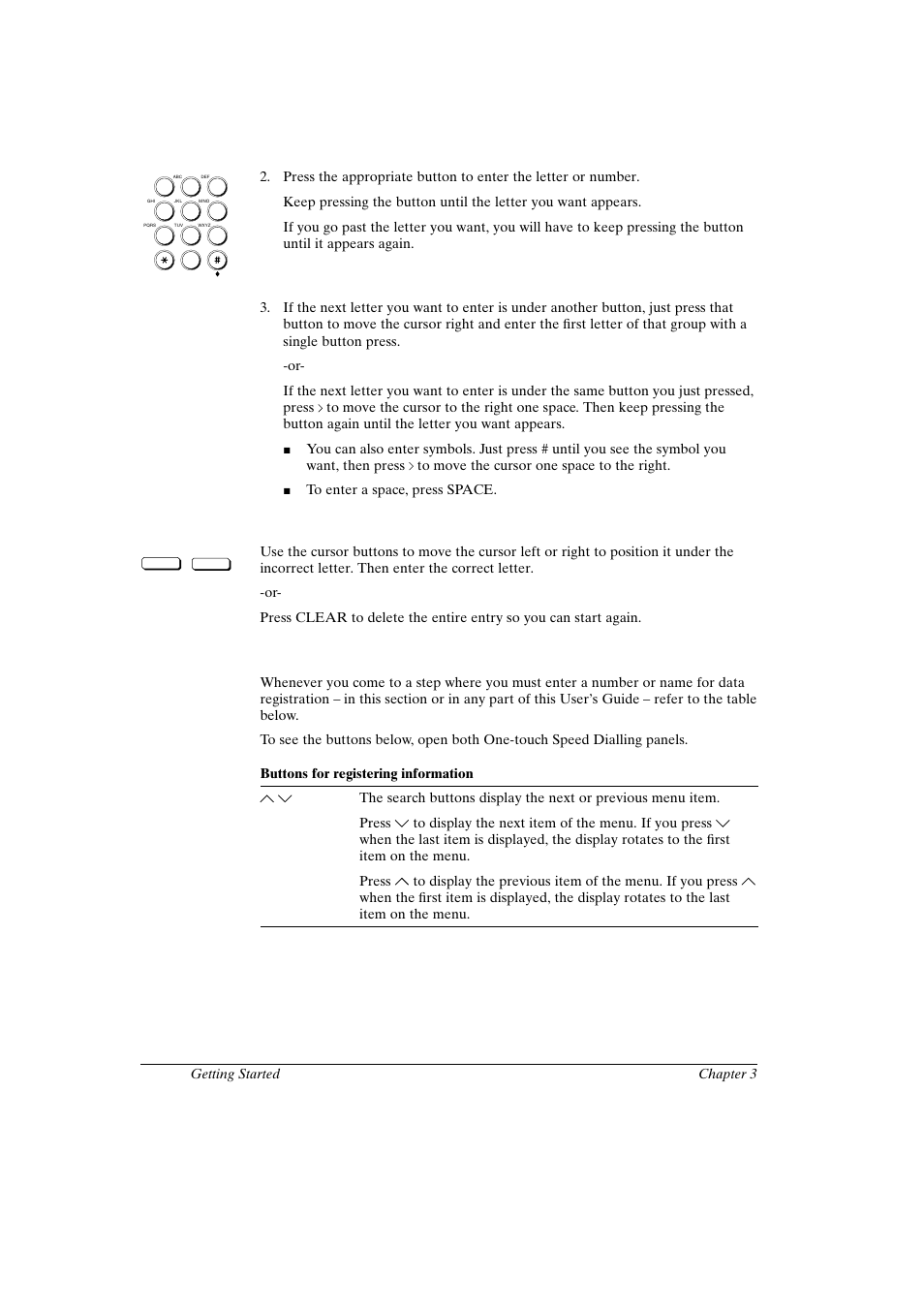 Menu button summary table | Canon FAX-L800 User Manual | Page 50 / 370