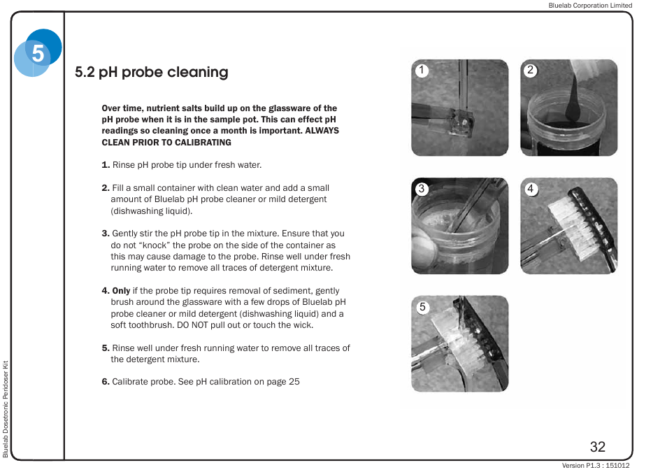 2 ph probe cleaning | Bluelab Dosetronic Peridoser Kit User Manual | Page 36 / 43