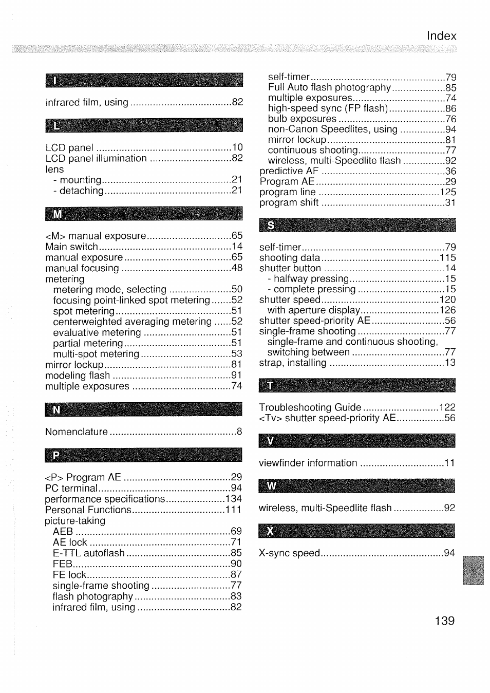 Canon EOS 1 V HS User Manual | Page 141 / 143