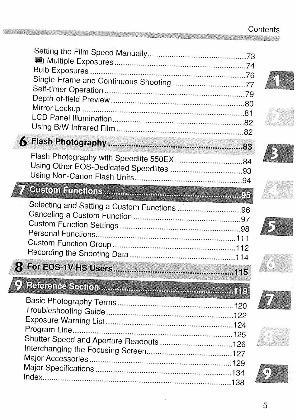Canon EOS 1 V HS User Manual | Page 5 / 143