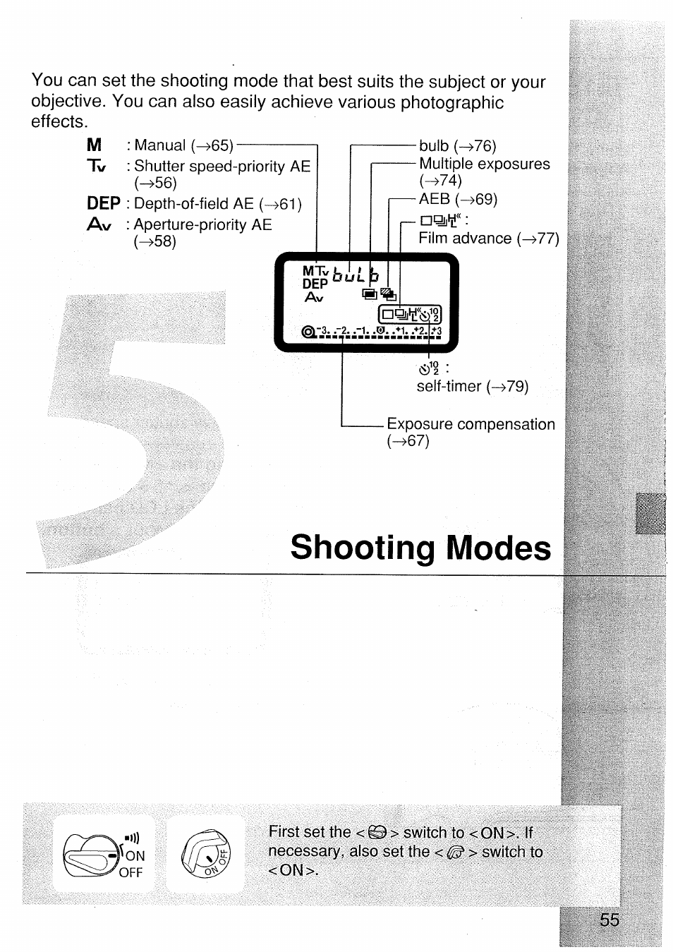 Shooting modes | Canon EOS 1 V HS User Manual | Page 55 / 143
