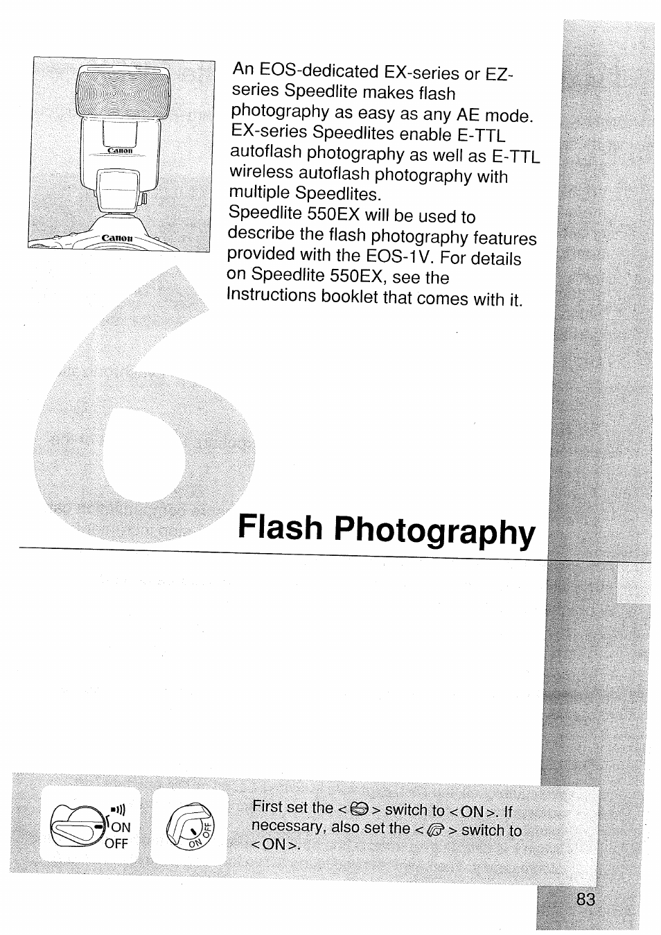 Flash photography | Canon EOS 1 V HS User Manual | Page 83 / 143