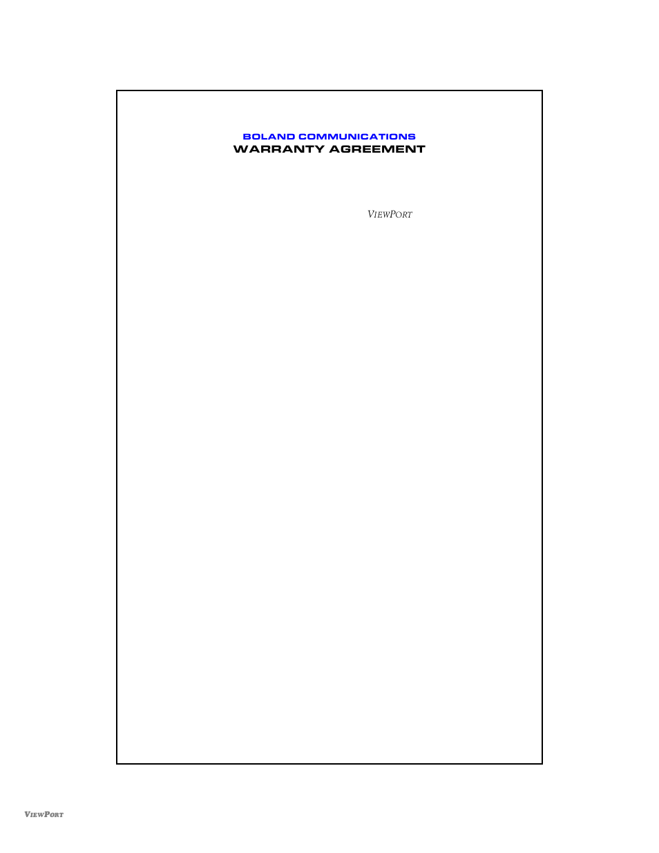 Boland Communications d Series User Manual | Page 12 / 12