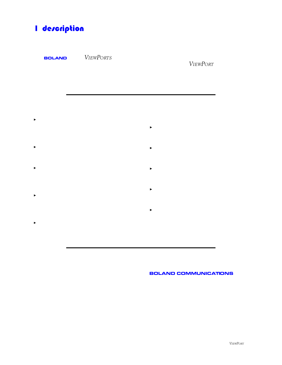 1 description | Boland Communications d Series User Manual | Page 2 / 12