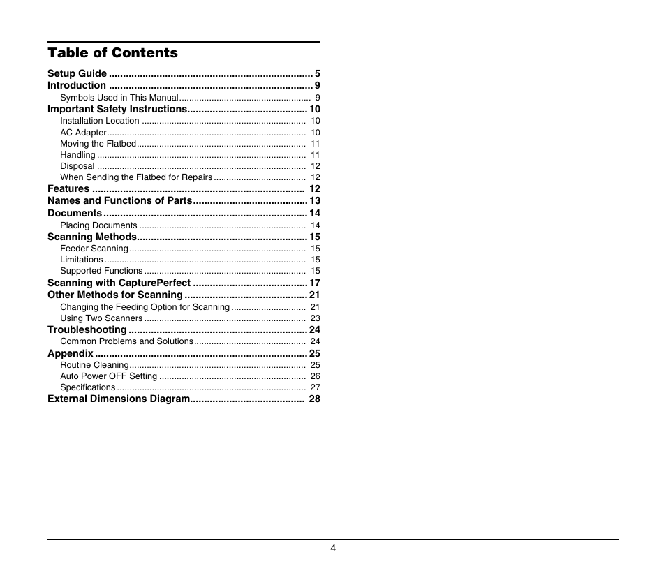 Canon Image Formula Flat Bed Scanner 201 User Manual | Page 4 / 29