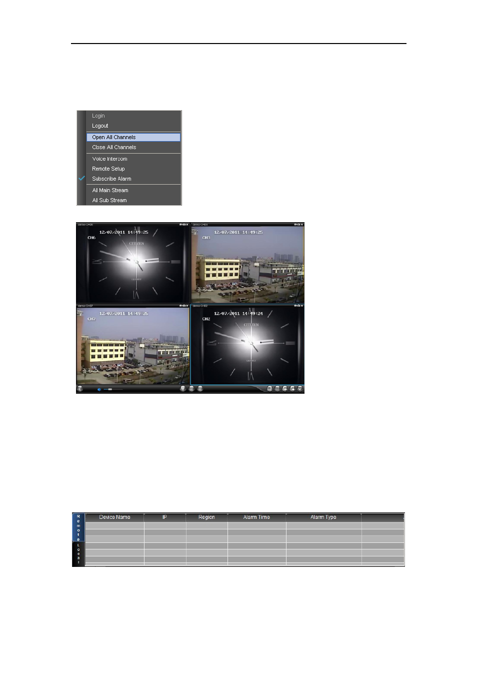 2 voice intercom, 3 subscribe alarm | Bolide Dvr Client User Manual | Page 19 / 45