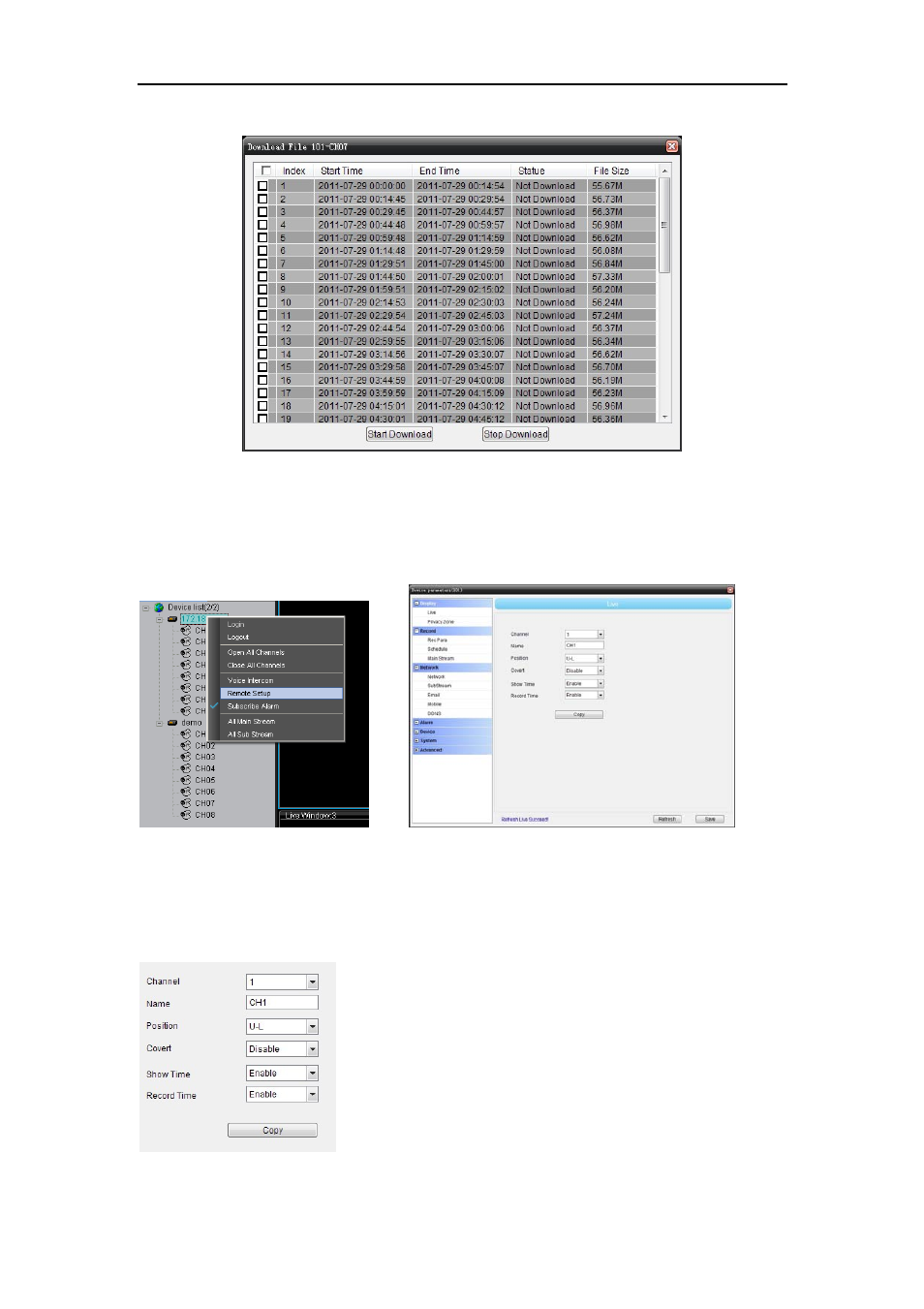 7 device parameters, 1 display 7.1.1 live | Bolide Dvr Client User Manual | Page 27 / 45