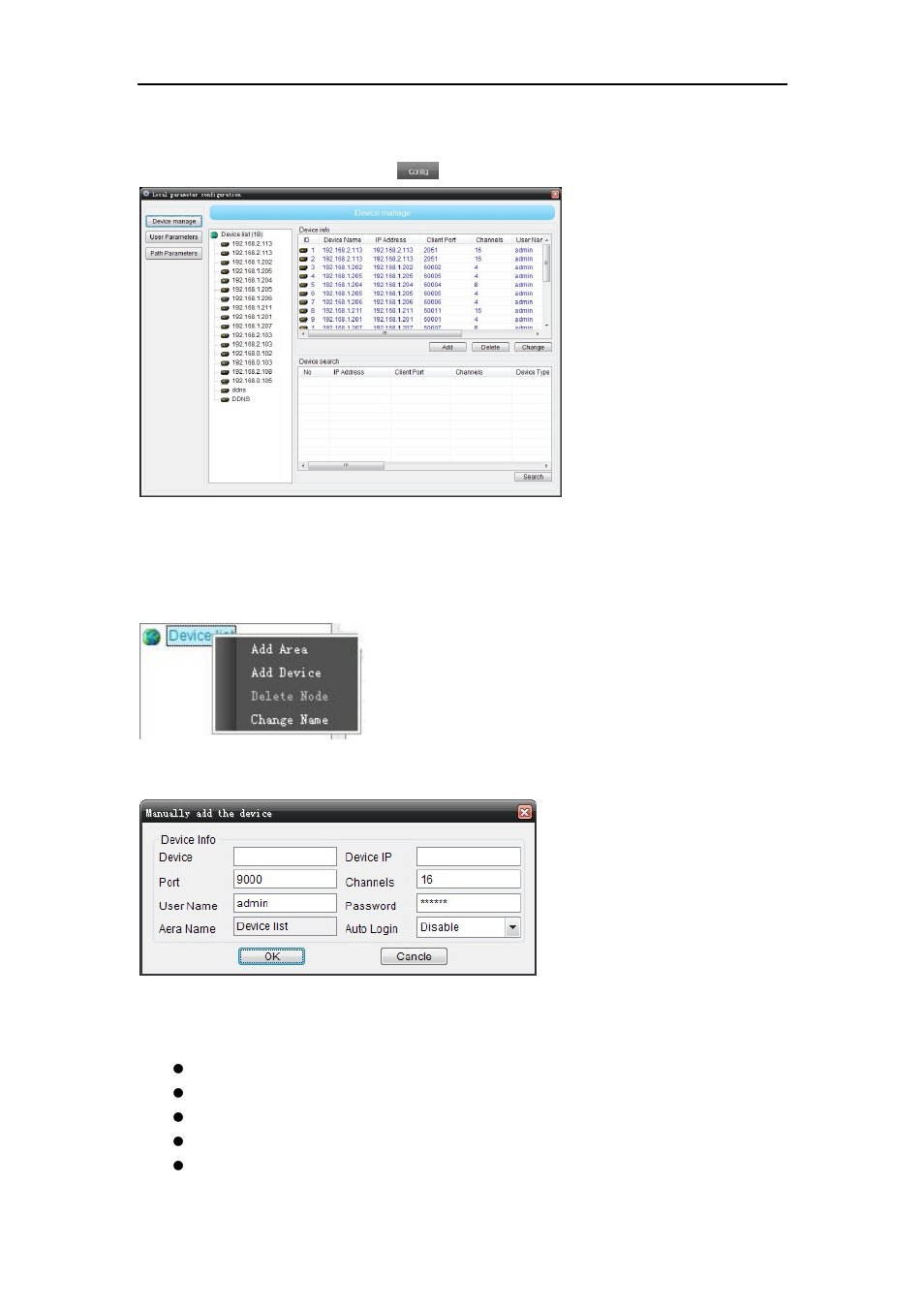 2 configuration, Dd device | Bolide Dvr Client User Manual | Page 9 / 45