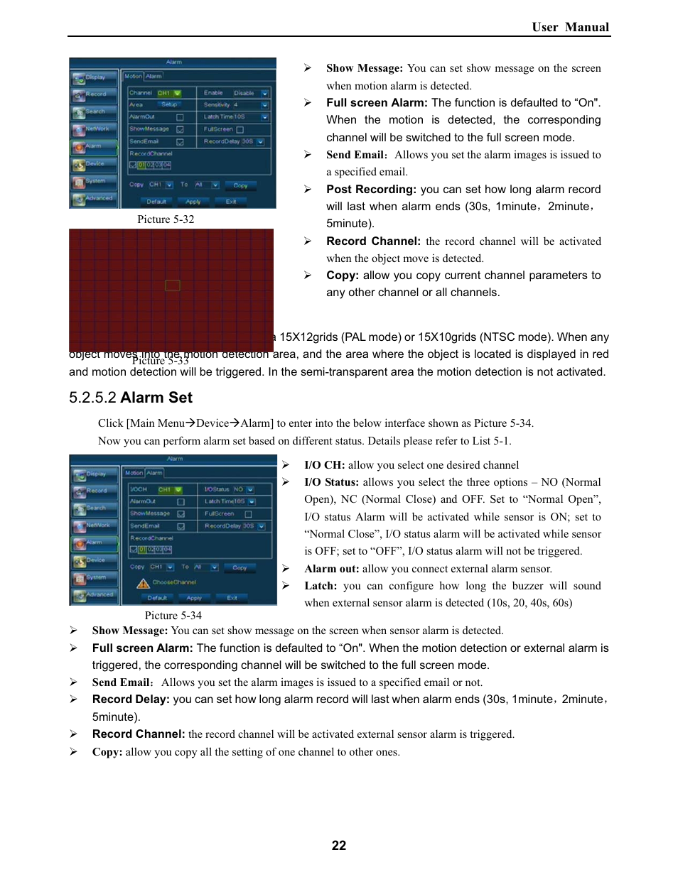 2 alarm set | Bolide SVR9000DMOB_W User Manual | Page 26 / 37