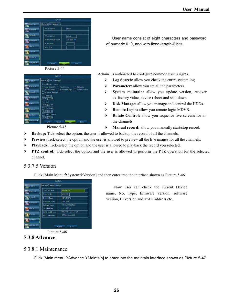 5 version | Bolide SVR9000DMOB_W User Manual | Page 30 / 37