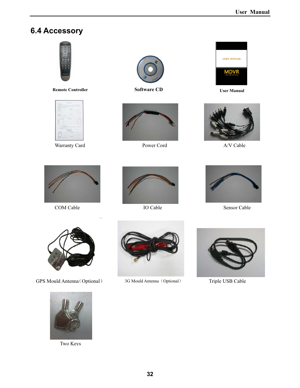 4 accessory | Bolide SVR9000DMOB_W User Manual | Page 36 / 37