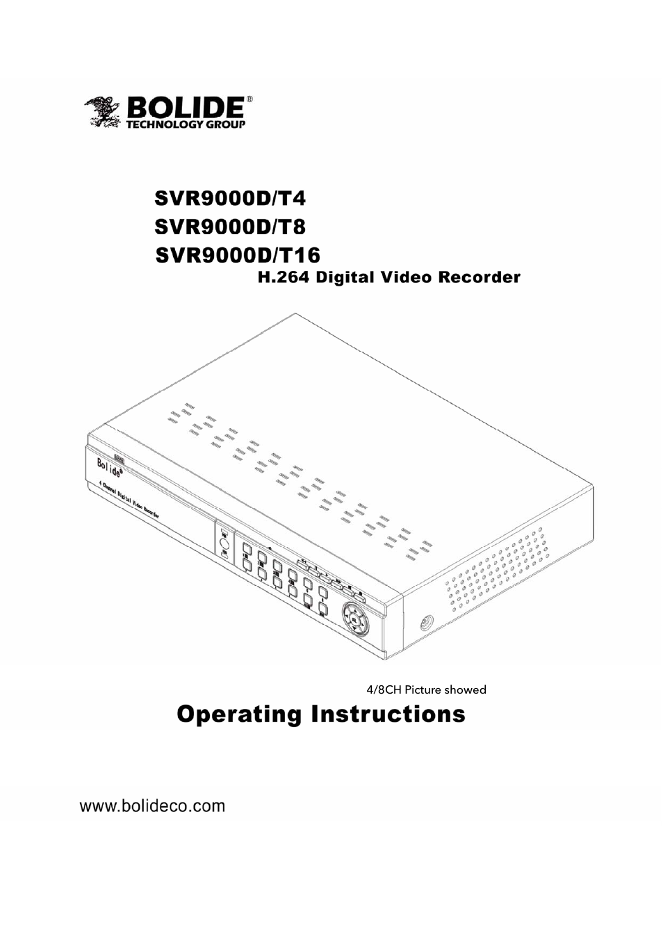 Bolide SVR9000D User Manual | 58 pages