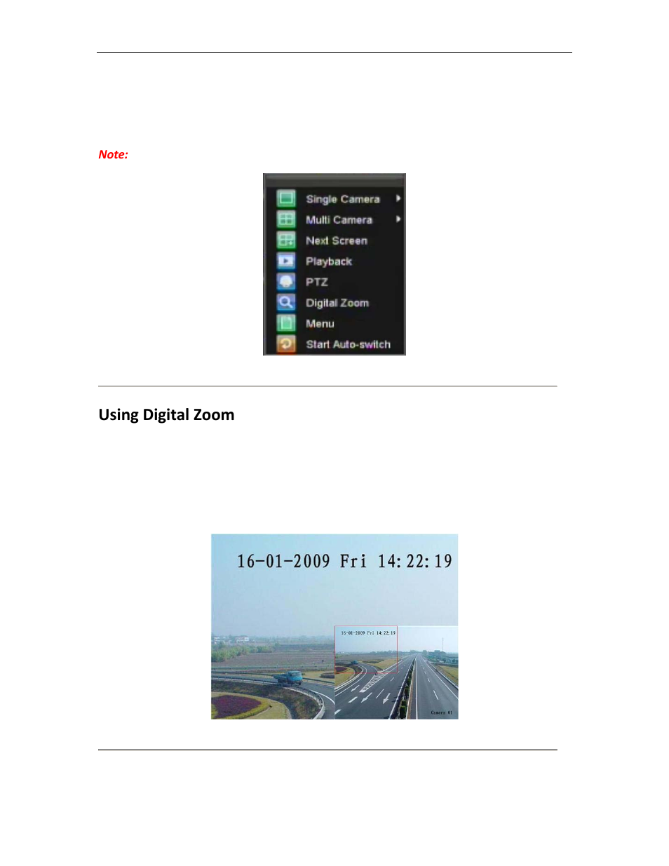 Using digital zoom | Bolide SVR8000s User Manual | Page 25 / 97