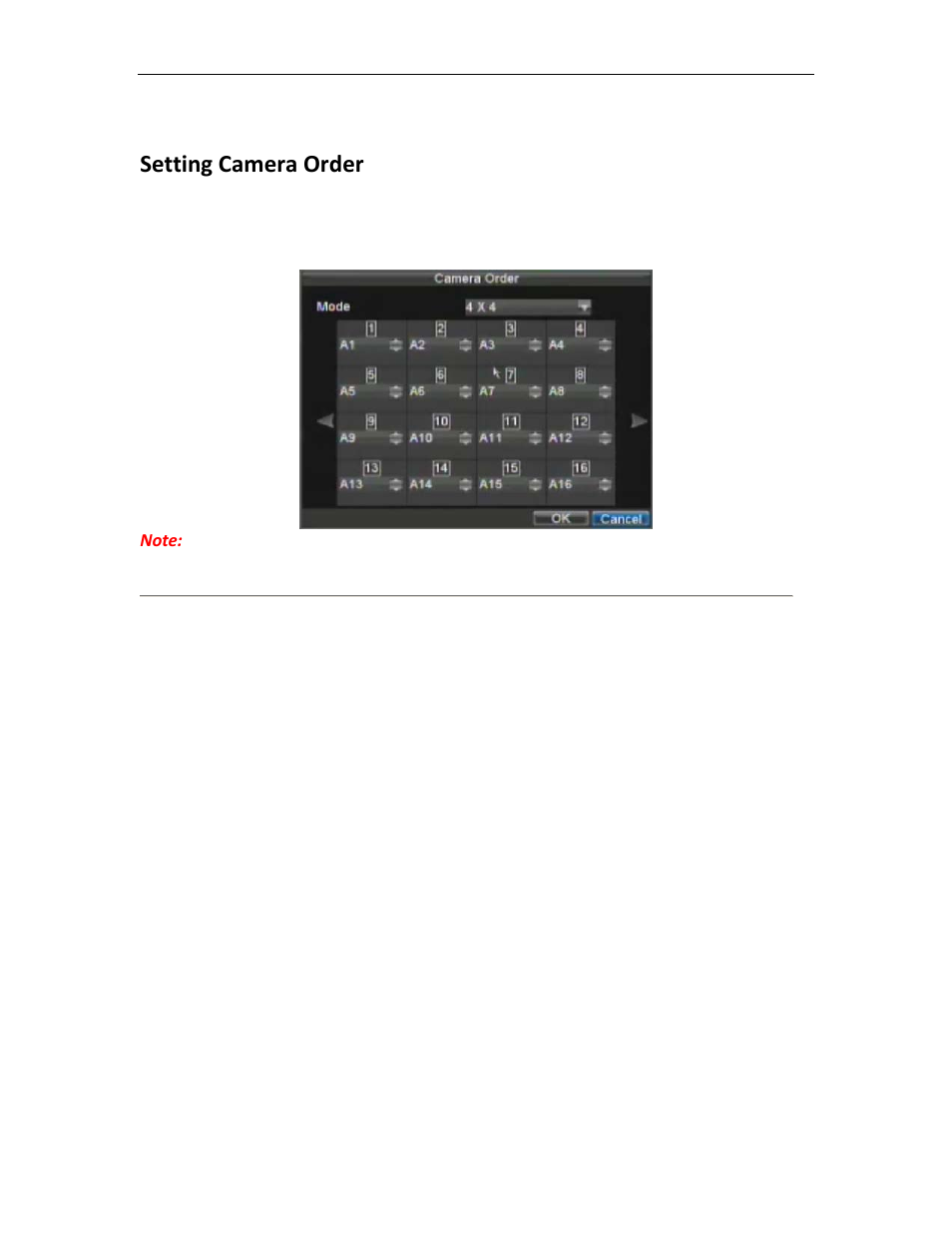 Setting camera order | Bolide SVR8000s User Manual | Page 27 / 97