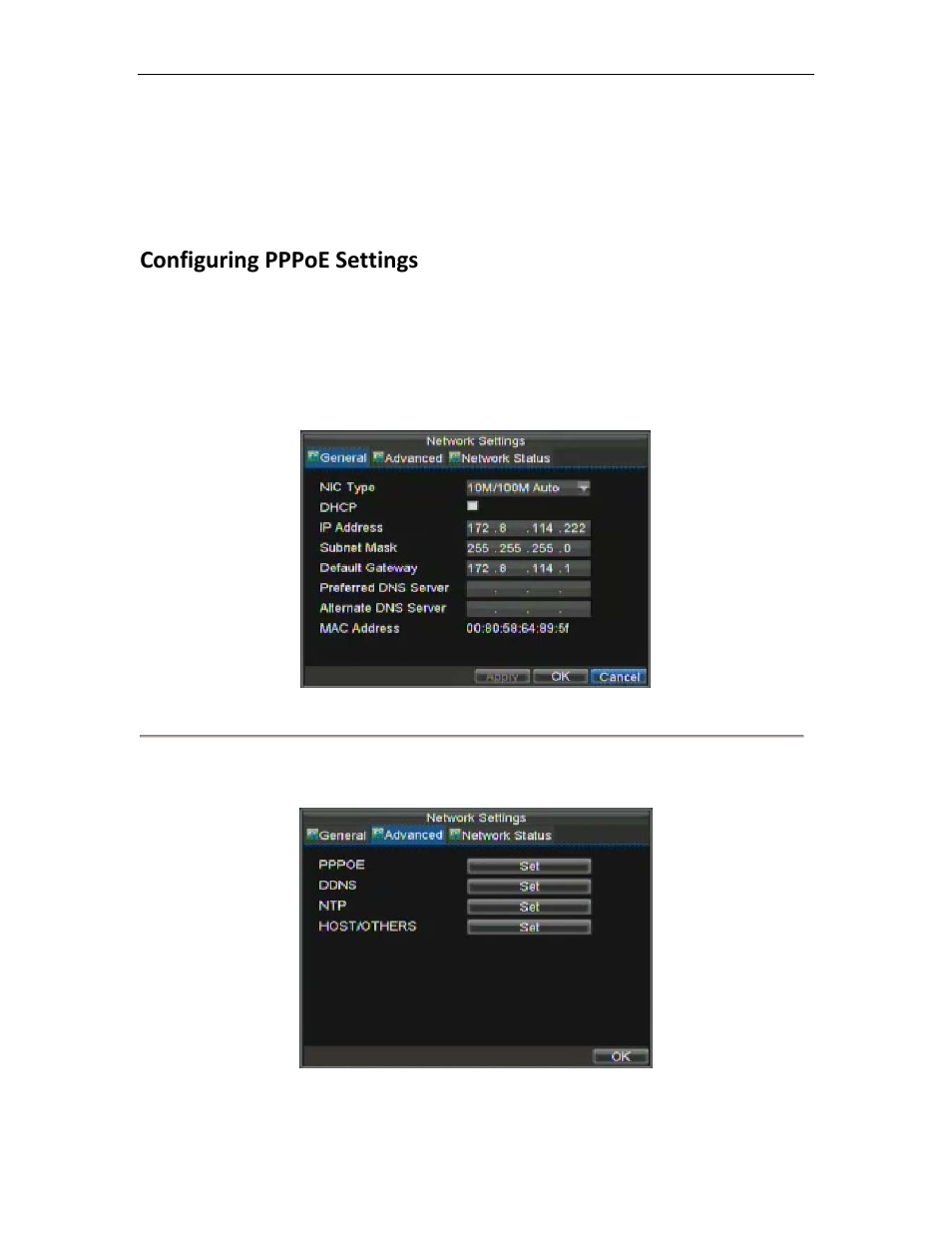 Configuring pppoe settings | Bolide SVR8000s User Manual | Page 60 / 97