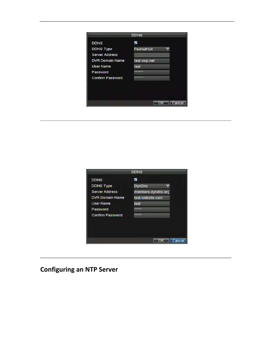 Configuring an ntp server | Bolide SVR8000s User Manual | Page 62 / 97