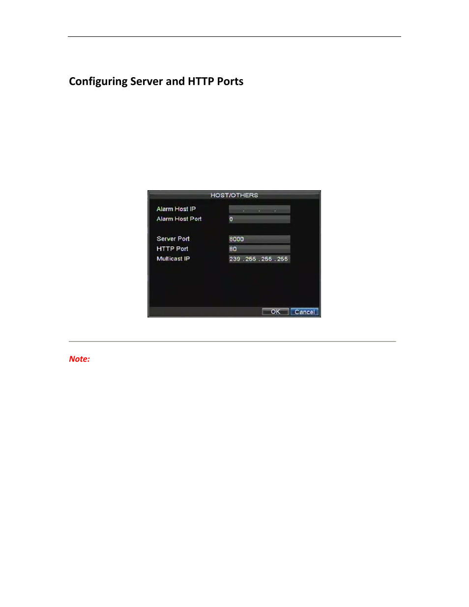 Configuring server and http ports | Bolide SVR8000s User Manual | Page 65 / 97