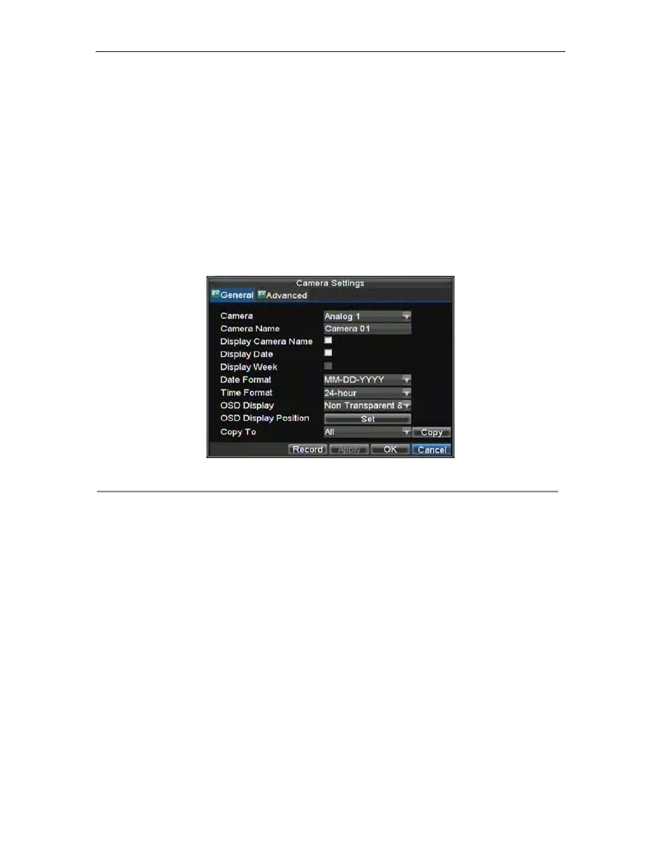 Configuring osd settings, Setting up privacy mask | Bolide SVR8000s User Manual | Page 74 / 97