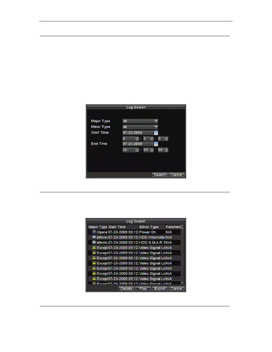 Viewing system logs | Bolide SVR8000s User Manual | Page 93 / 97