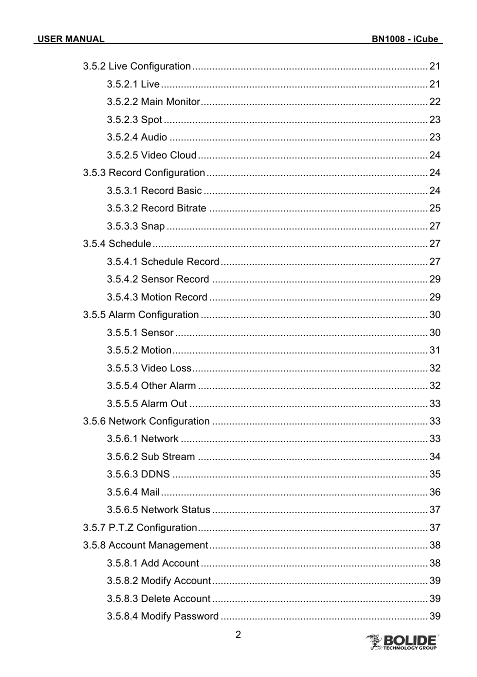 Bolide BN1008 - iCube User Manual | Page 3 / 66