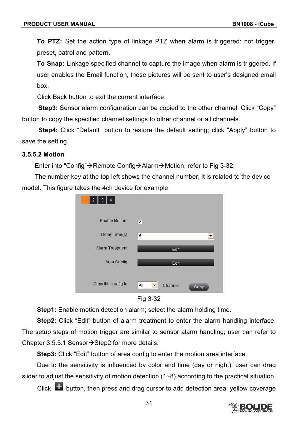 Bolide BN1008 - iCube User Manual | Page 35 / 66