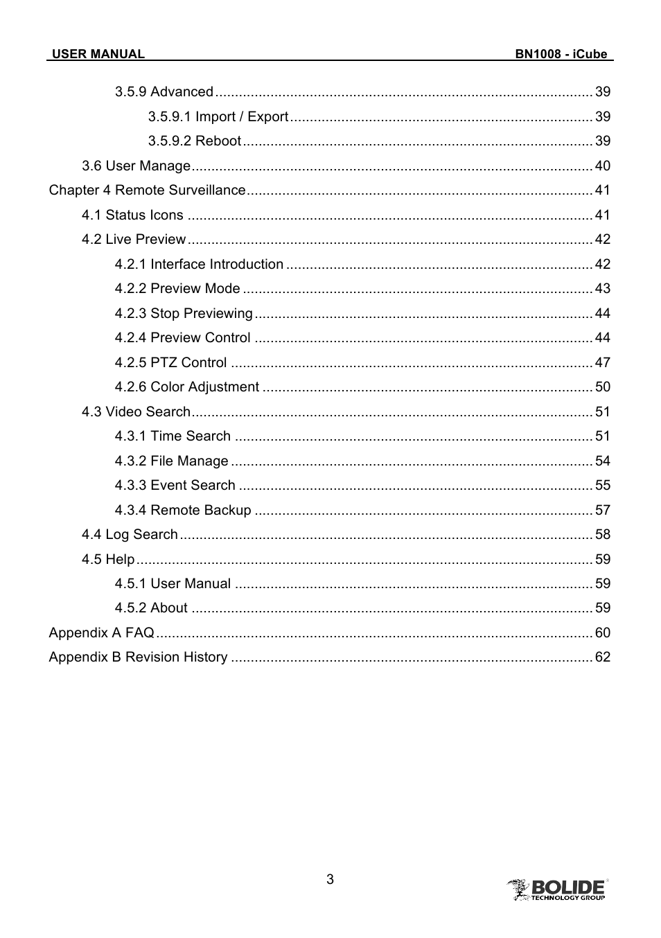Bolide BN1008 - iCube User Manual | Page 4 / 66