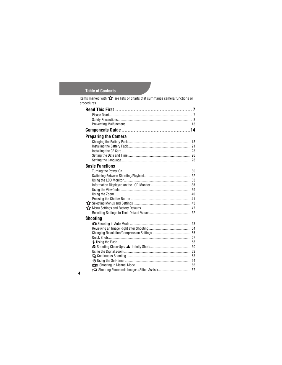 Canon 430 User Manual | Page 6 / 164