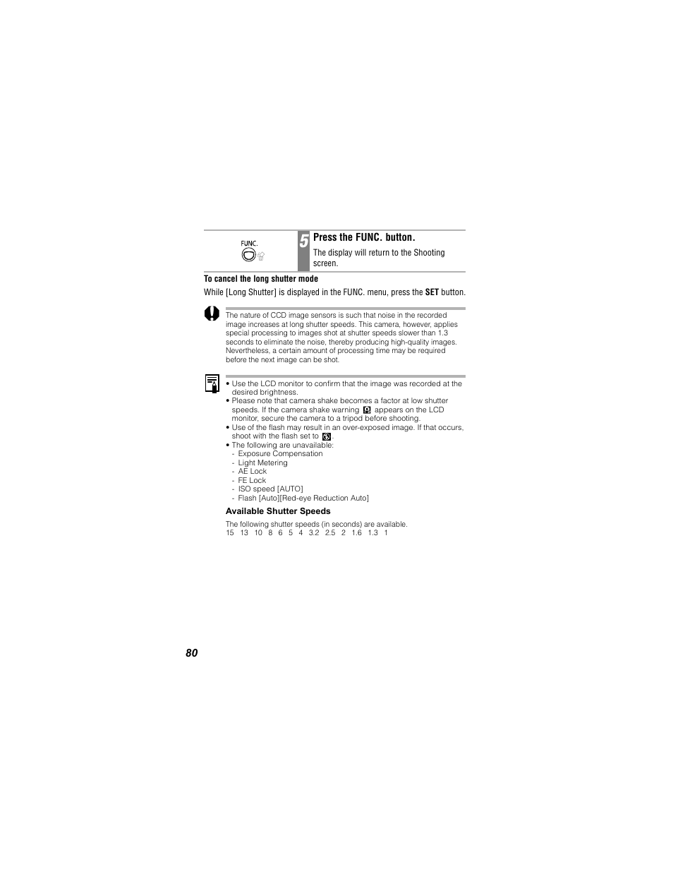 The following are unavailable | Canon 430 User Manual | Page 82 / 164