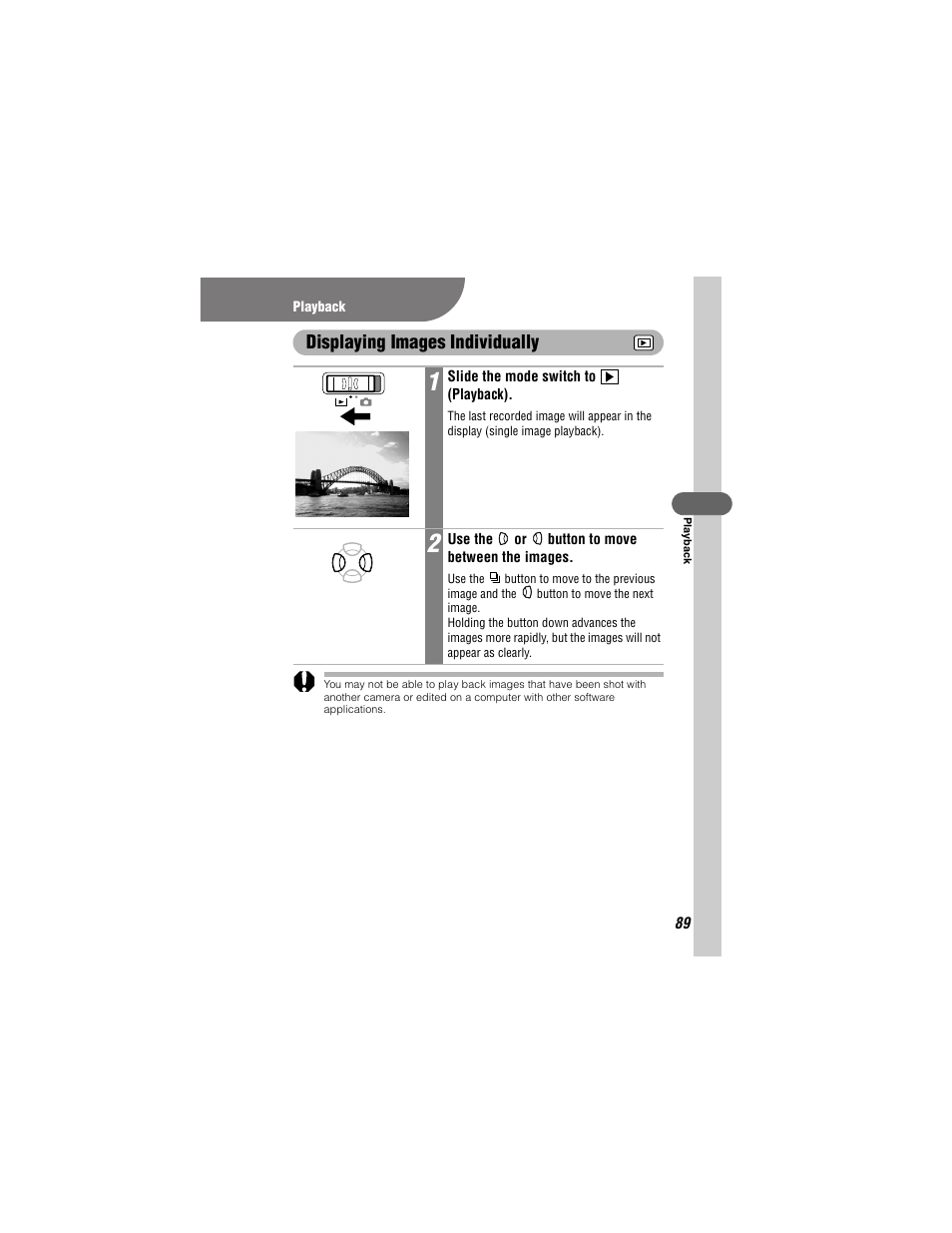 Displaying images individually | Canon 430 User Manual | Page 91 / 164
