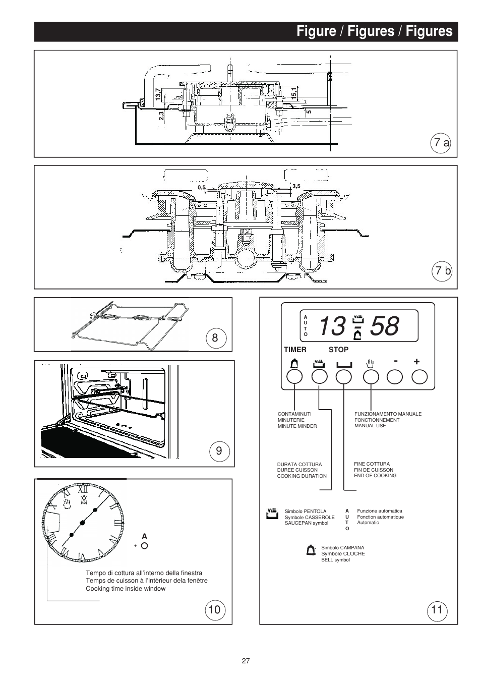 Figure / figures / figures, 7 a 7 bb 8 9 | Bompani BO683SC/N User Manual | Page 27 / 28