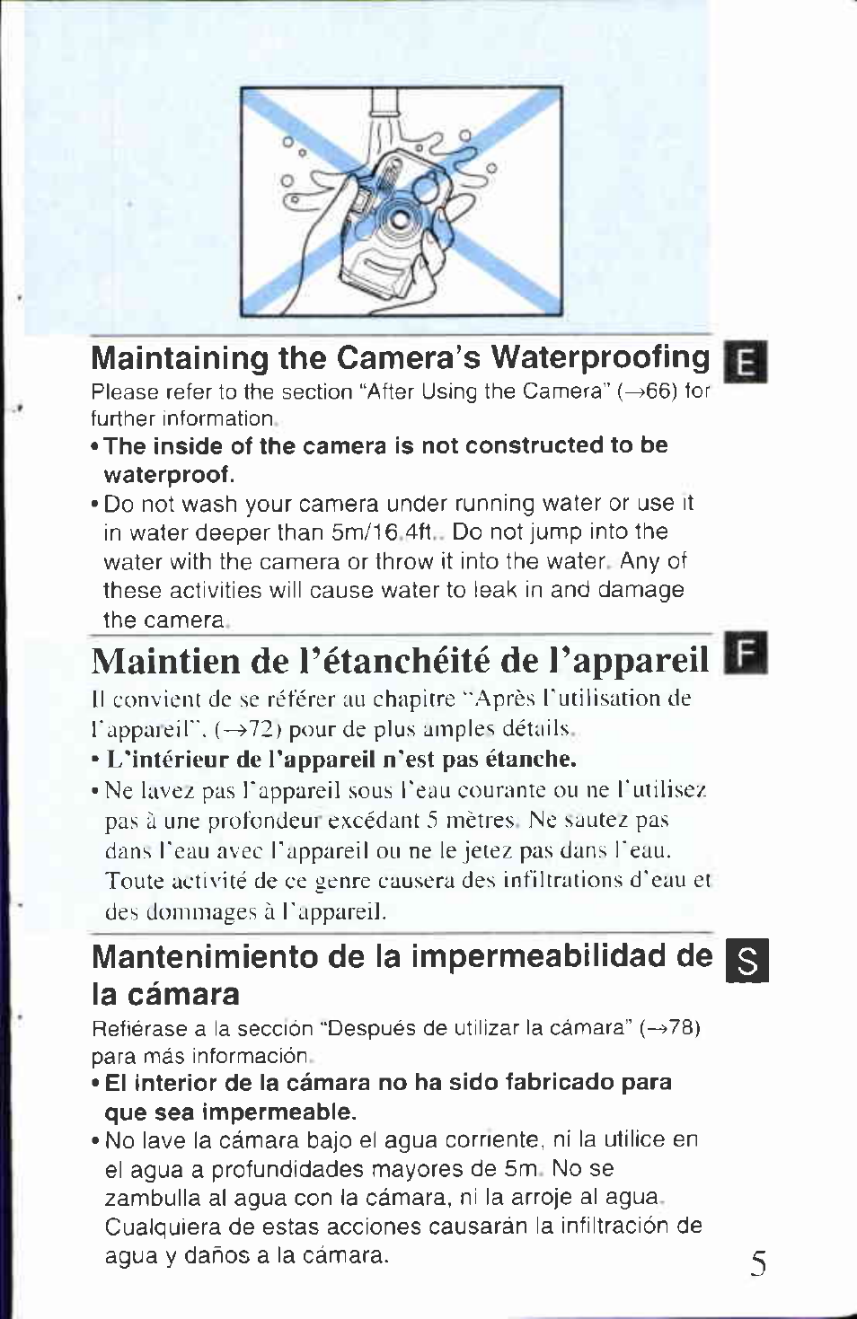Maintien de l’étanchéité de l’appareil | Canon AS-1 User Manual | Page 4 / 62