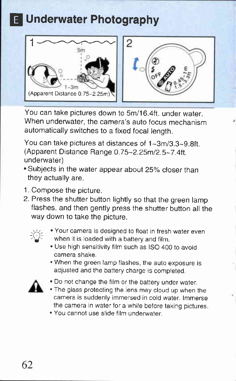 Underwater photography | Canon AS-1 User Manual | Page 52 / 62