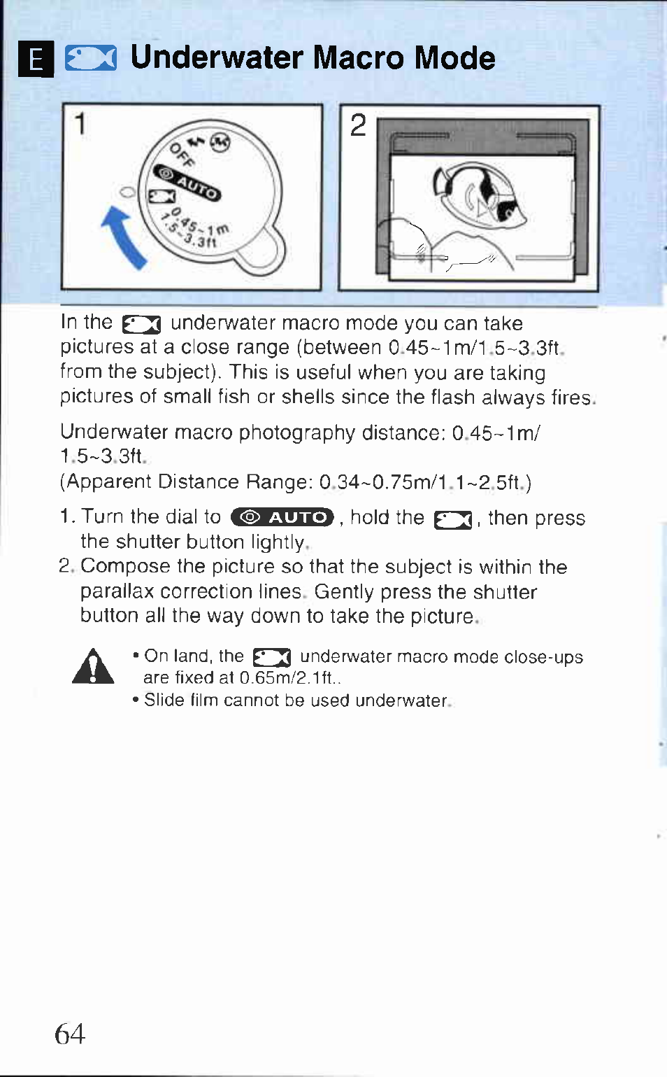 Ez2 underwater macro mode | Canon AS-1 User Manual | Page 54 / 62