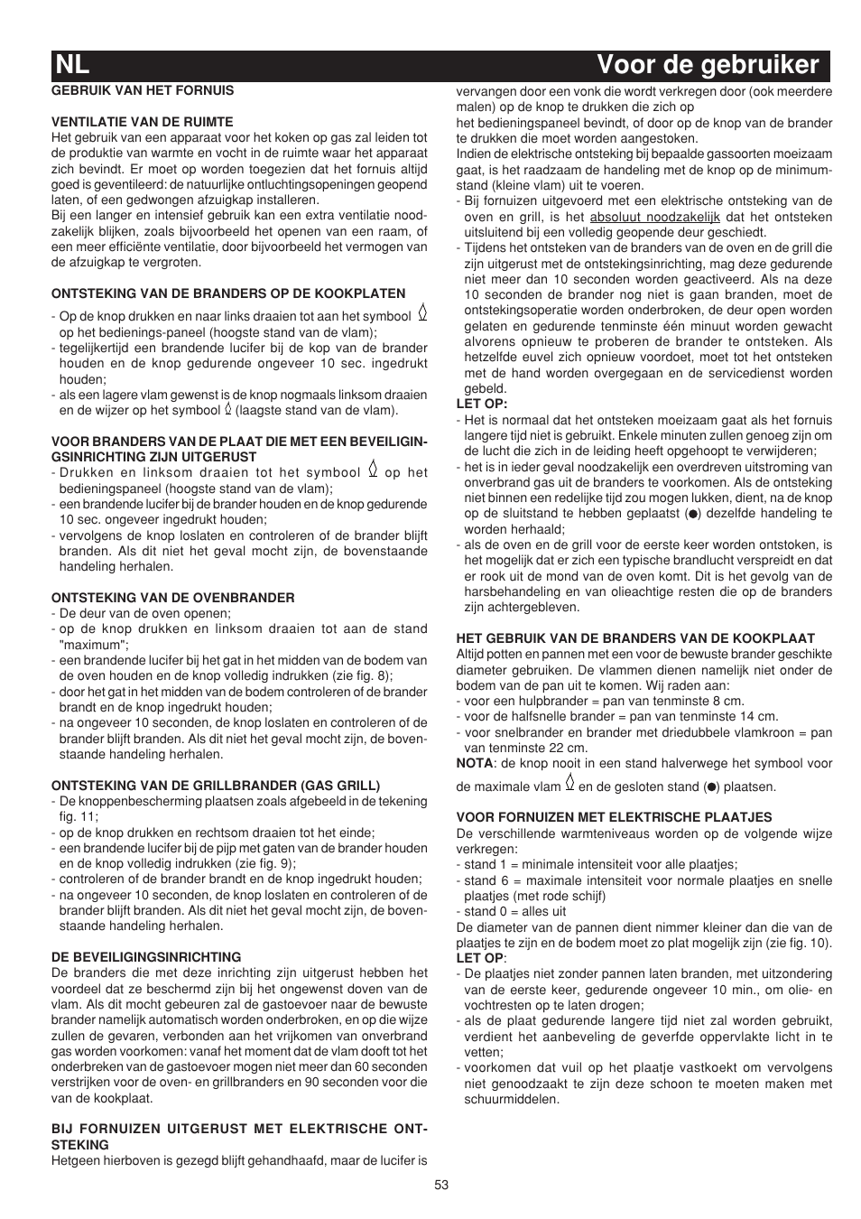 Nl voor de gebruiker | Bompani BO643JT/N User Manual | Page 53 / 64