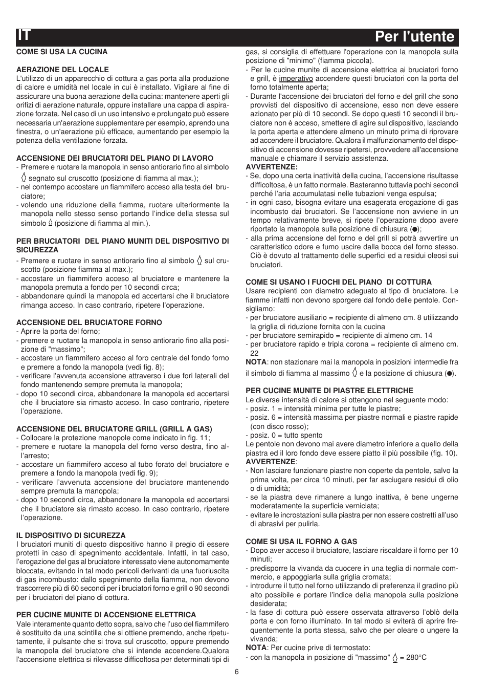 It per l'utente | Bompani BO643JT/N User Manual | Page 6 / 64