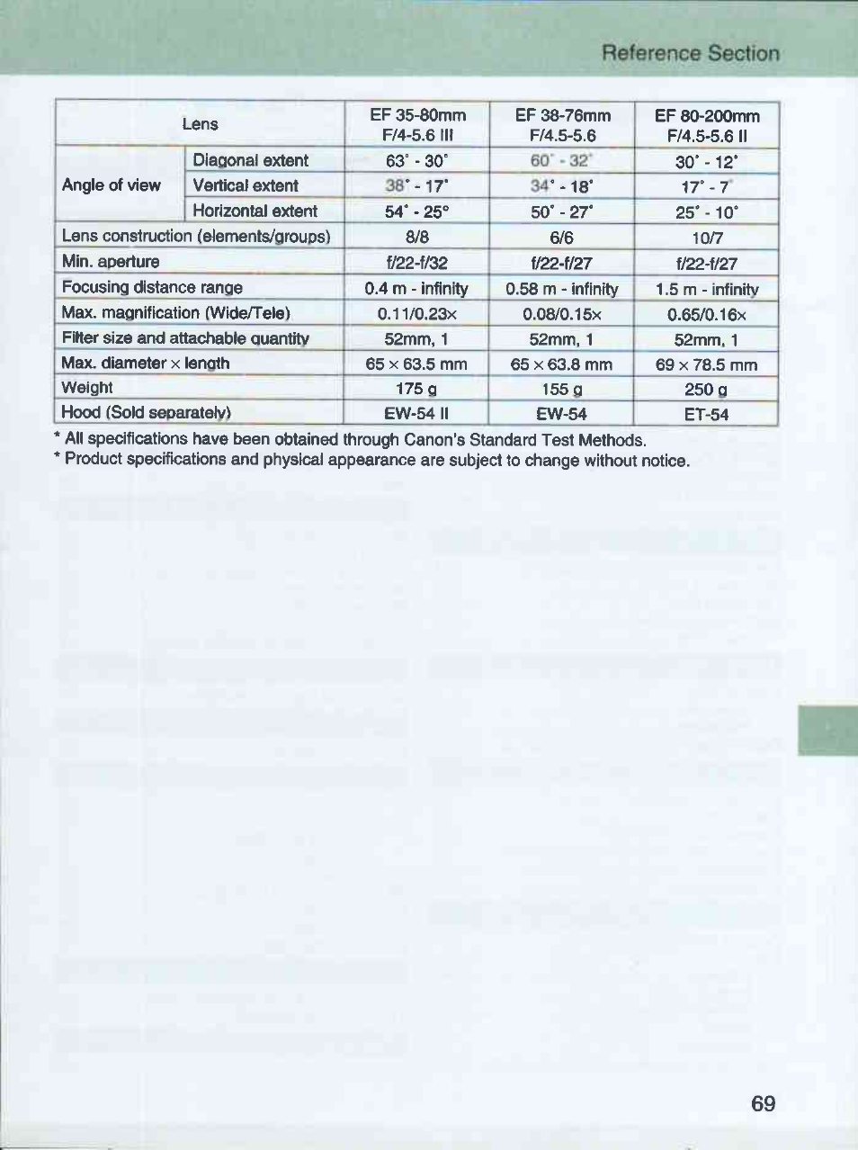 Canon EOS 3000 QD User Manual | Page 69 / 72