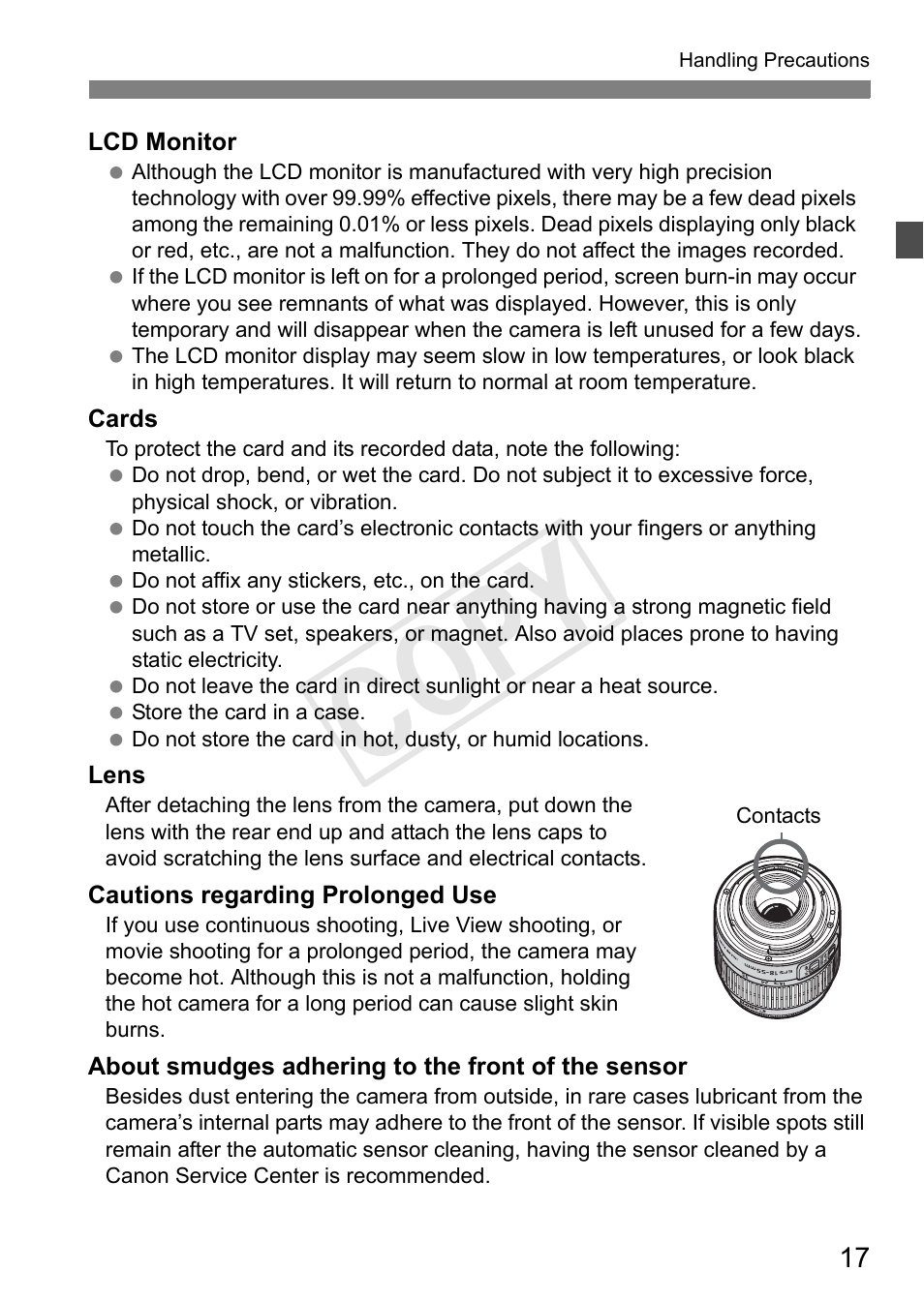 Cop y | Canon 650D User Manual | Page 17 / 372