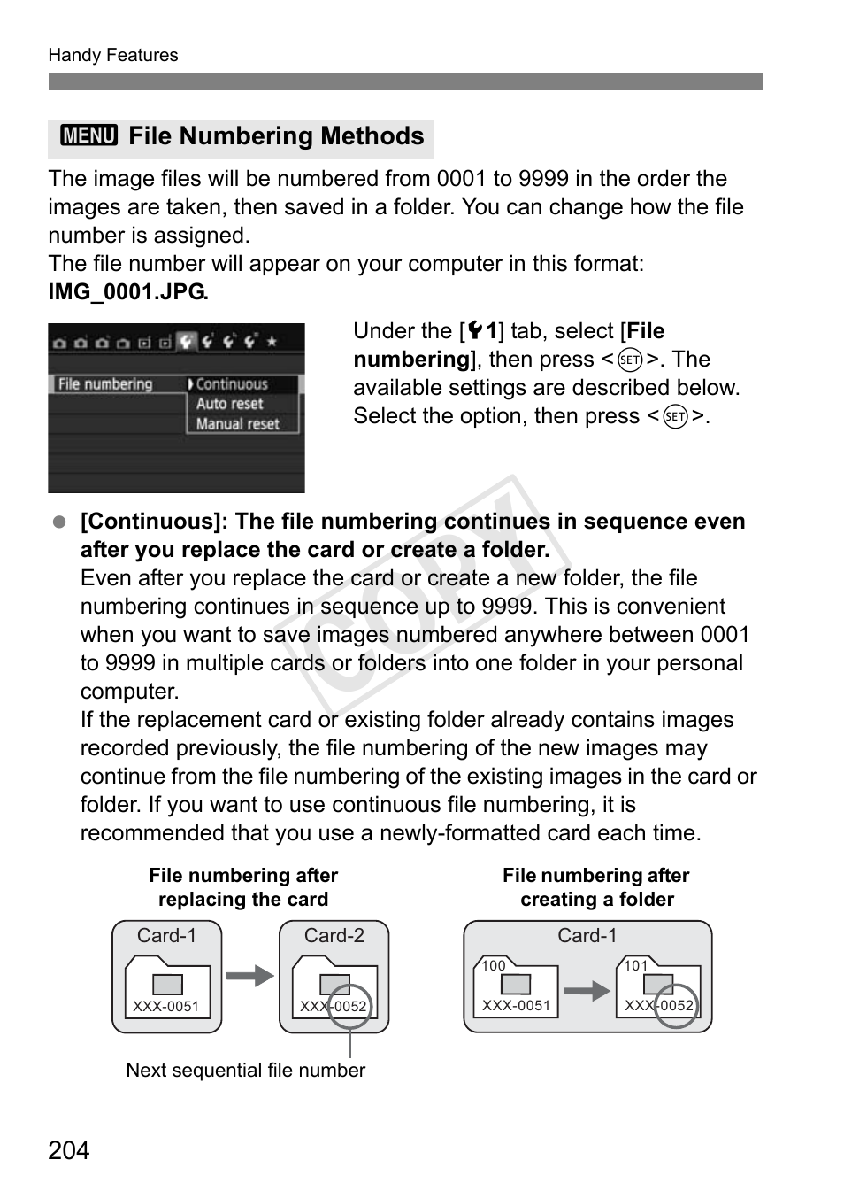 Cop y | Canon 650D User Manual | Page 204 / 372
