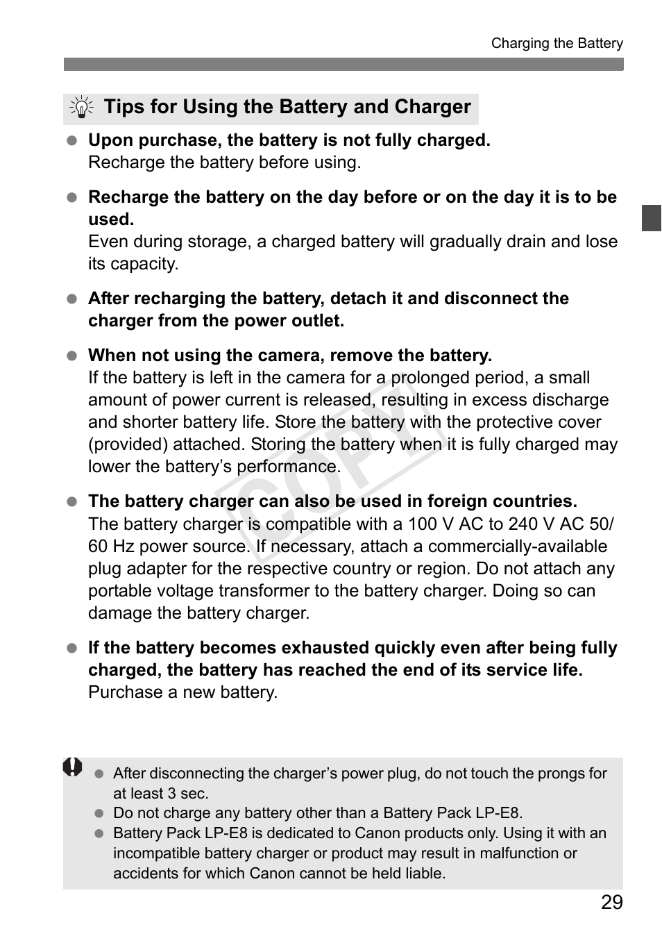 Cop y | Canon 650D User Manual | Page 29 / 372