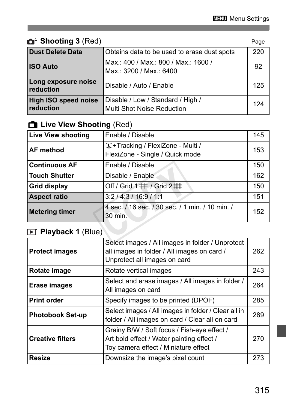 Cop y | Canon 650D User Manual | Page 315 / 372