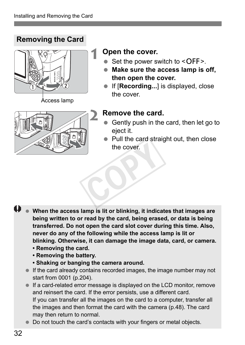 Cop y | Canon 650D User Manual | Page 32 / 372