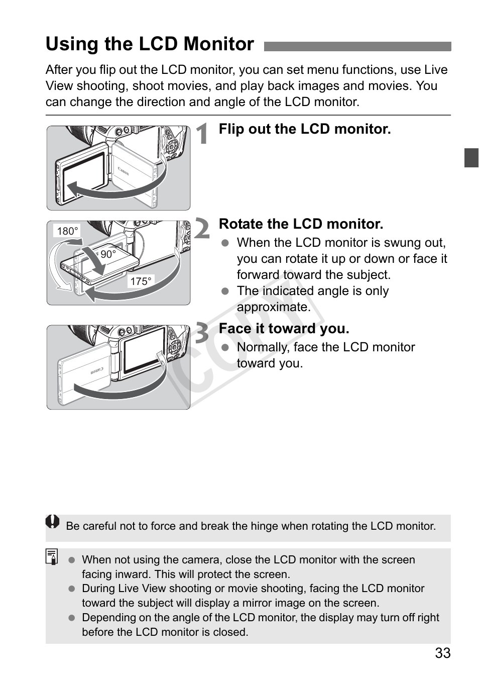 Cop y | Canon 650D User Manual | Page 33 / 372