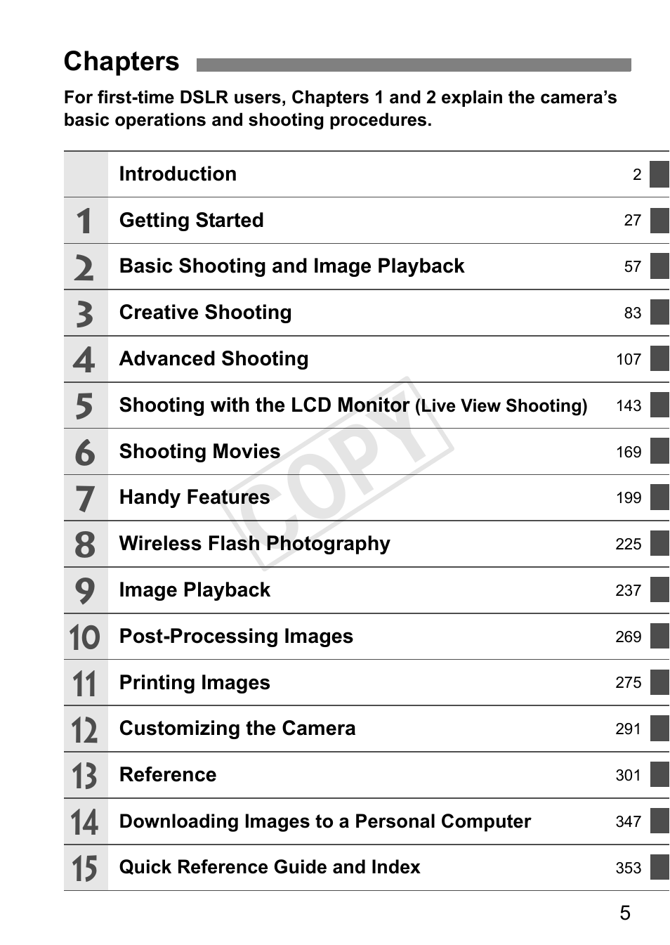 Cop y | Canon 650D User Manual | Page 5 / 372