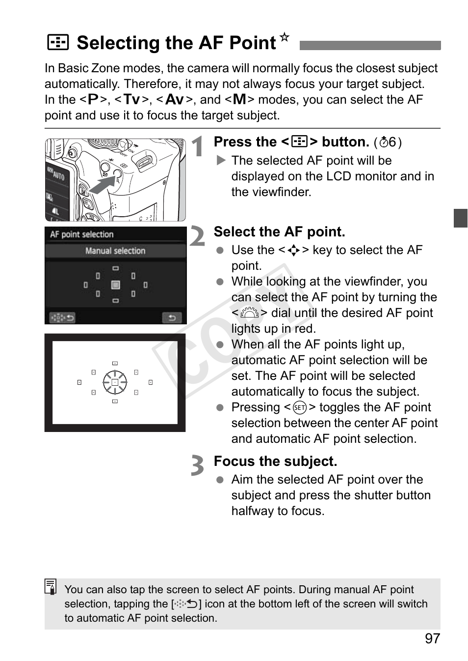 Cop y | Canon 650D User Manual | Page 97 / 372