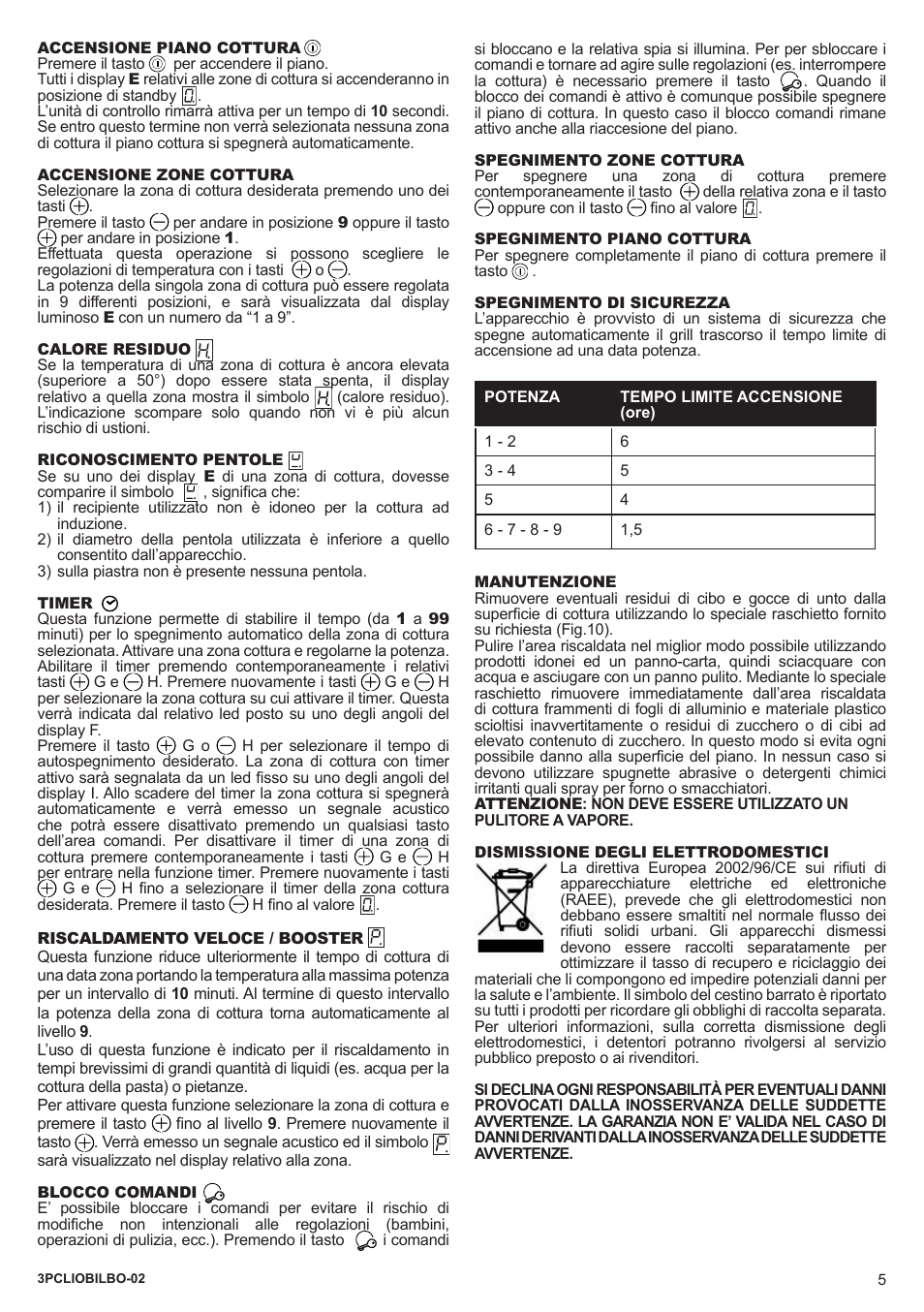 Bompani BO364AA/E User Manual | Page 5 / 24