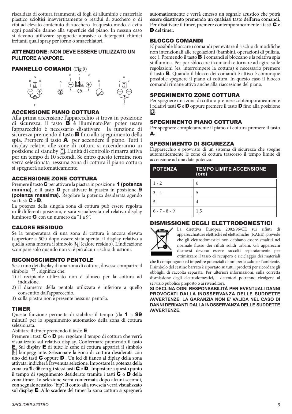 Bompani BO332AA/E User Manual | Page 5 / 24