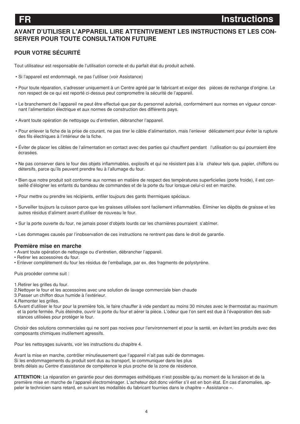Instructions fr | Bompani BO243EA/E User Manual | Page 40 / 72