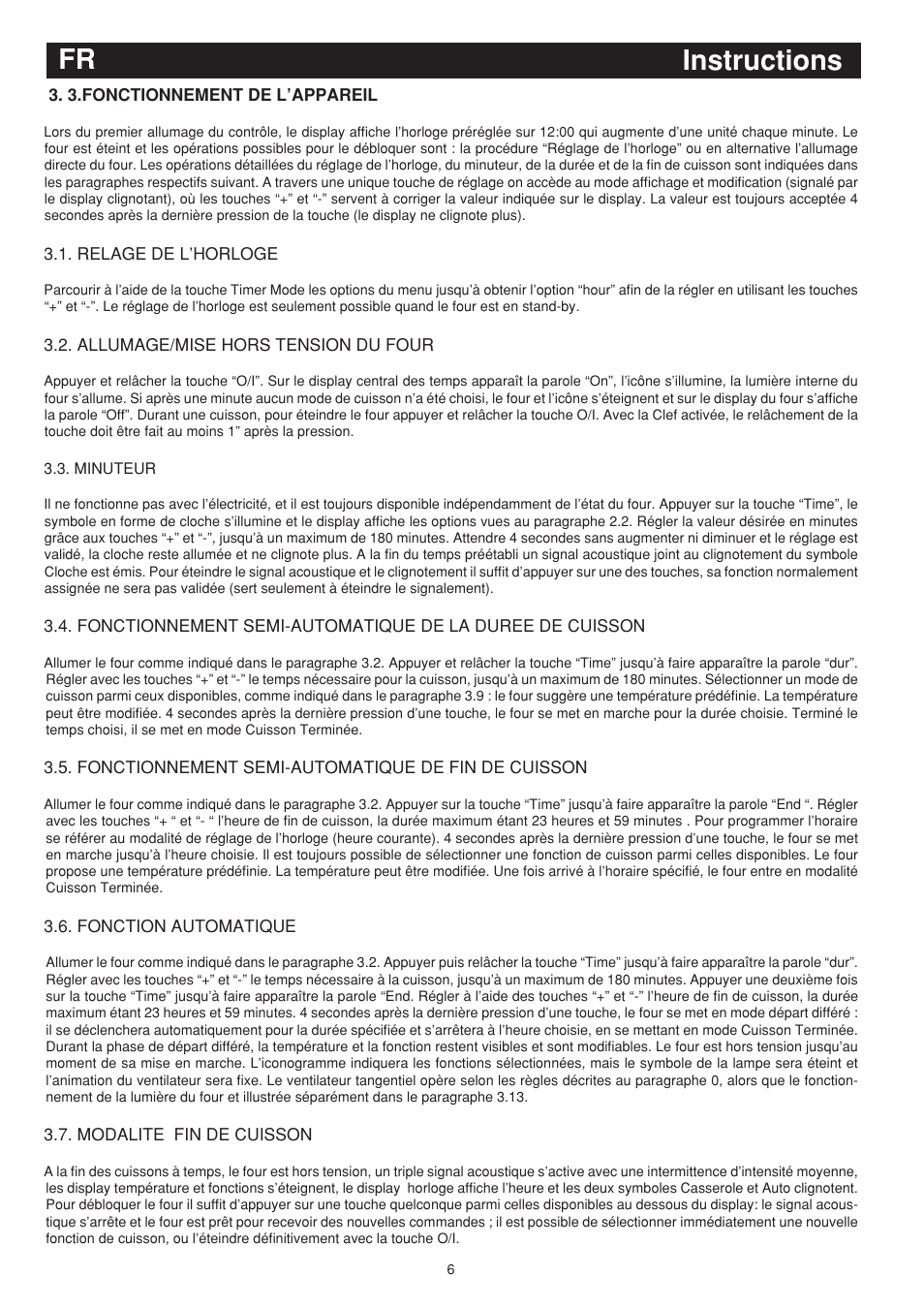 Instructions fr | Bompani BO243EA/E User Manual | Page 42 / 72